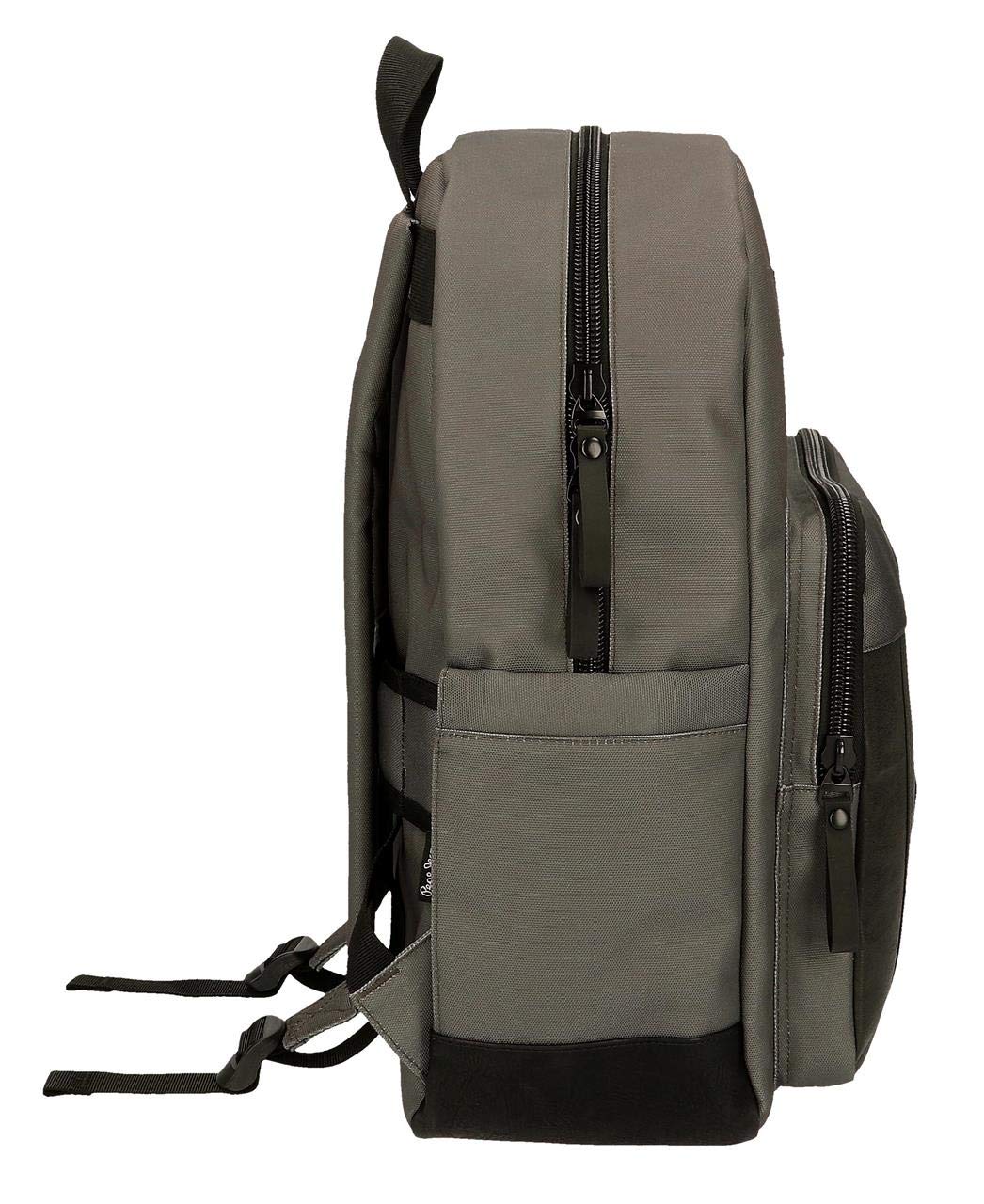 Pepe Jeans Village Mochila para Portátil 15,6" Gris 32x44x15 cms Poliéster y PU 21.12L