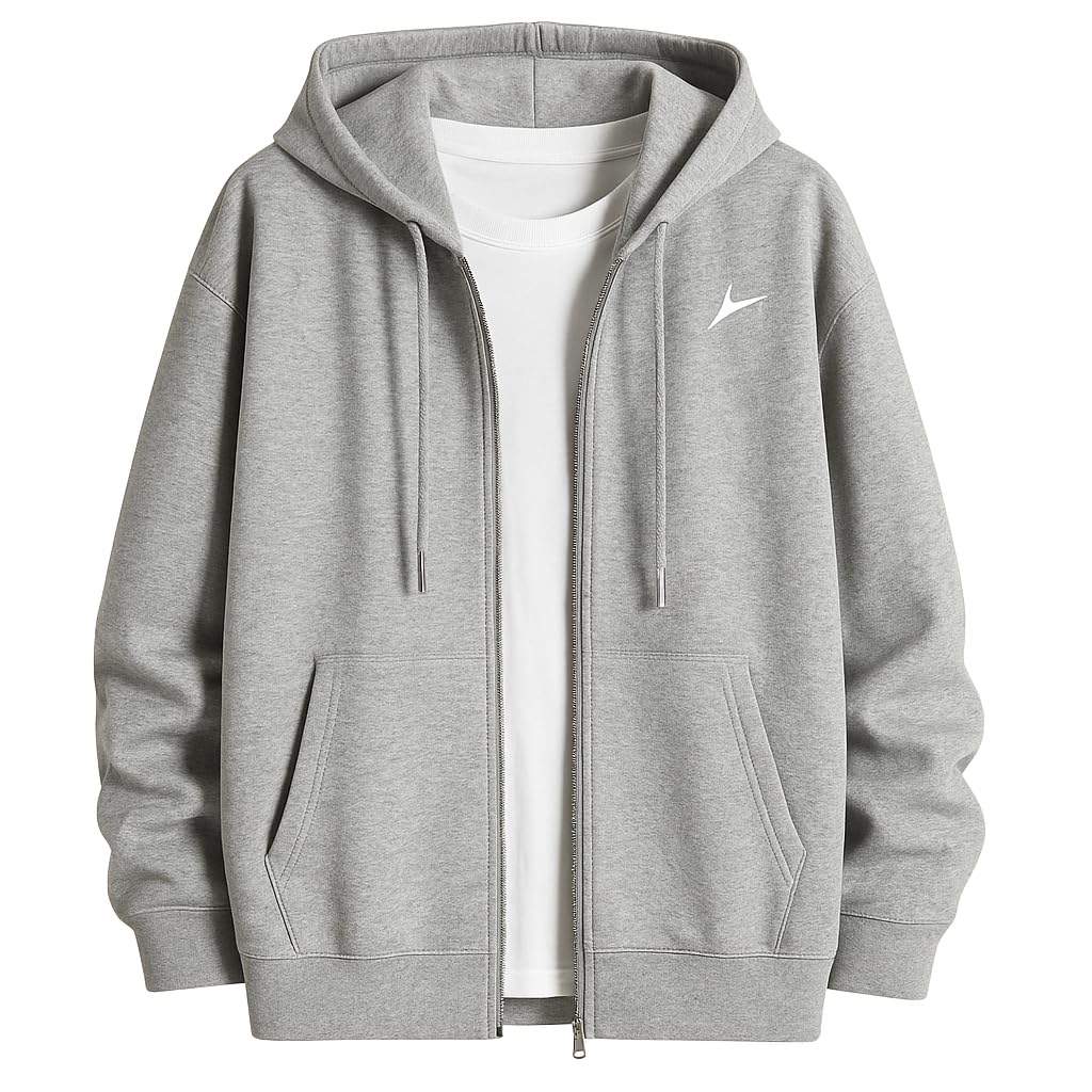 Fleece Zip Up Hoodie for Men, Hooded Sweatshirt/jacket | Warm, Comfortable & Soft