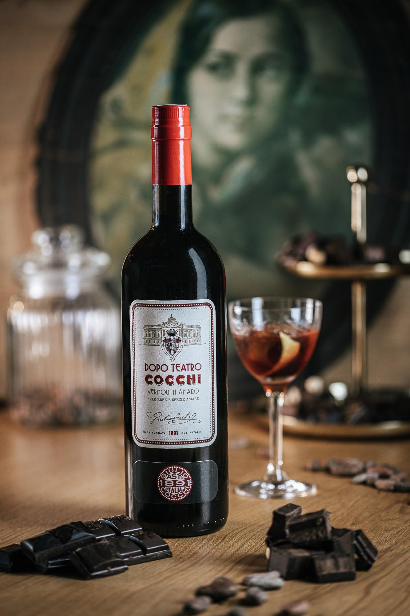 COCCHI - Amaro Dopo Teatro - Vermouth Rouge - 16% Alcool - Origine : Italie/Piémont - Notes amères et toniques - Parfait en cocktail - Bouteille 75 cl