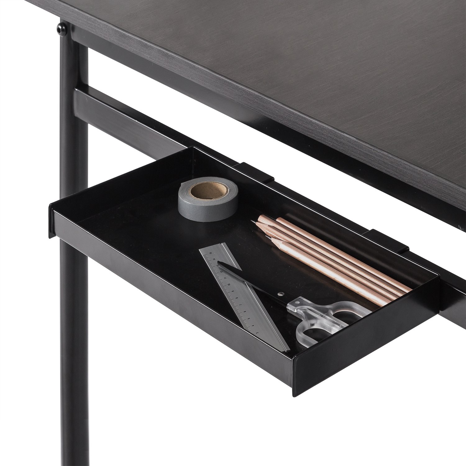 Zinus - Jennifer 140 cm | tavolo per computer portatili | scrivania per l'home office | montaggio facile | struttura in metallo | espresso profondo