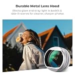 K&F CONCEPT UV Filter kit with Metal Lens Hood and Lens Cap Compatible with Fujifilm X100 Series Camera X100, X100S, X100F, X100T, X100V, X100VI, High Definition Multi-Coated Optical Glass - Silver