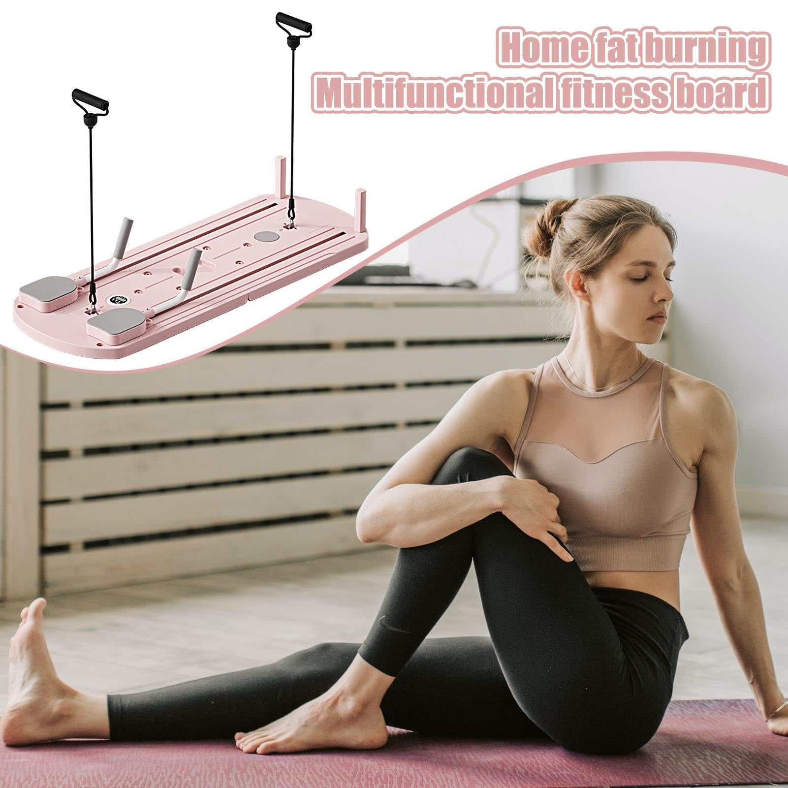 Reformer Machine Home, Reformer Pilates Pieghevole, Rullo Di Rimbalzo | Automatico, Rullo Muscolare Addominale Per Allenamenti A Casa, Fornendo Un Modo Conveniente Per Rafforzare E Tonificare I Mus
