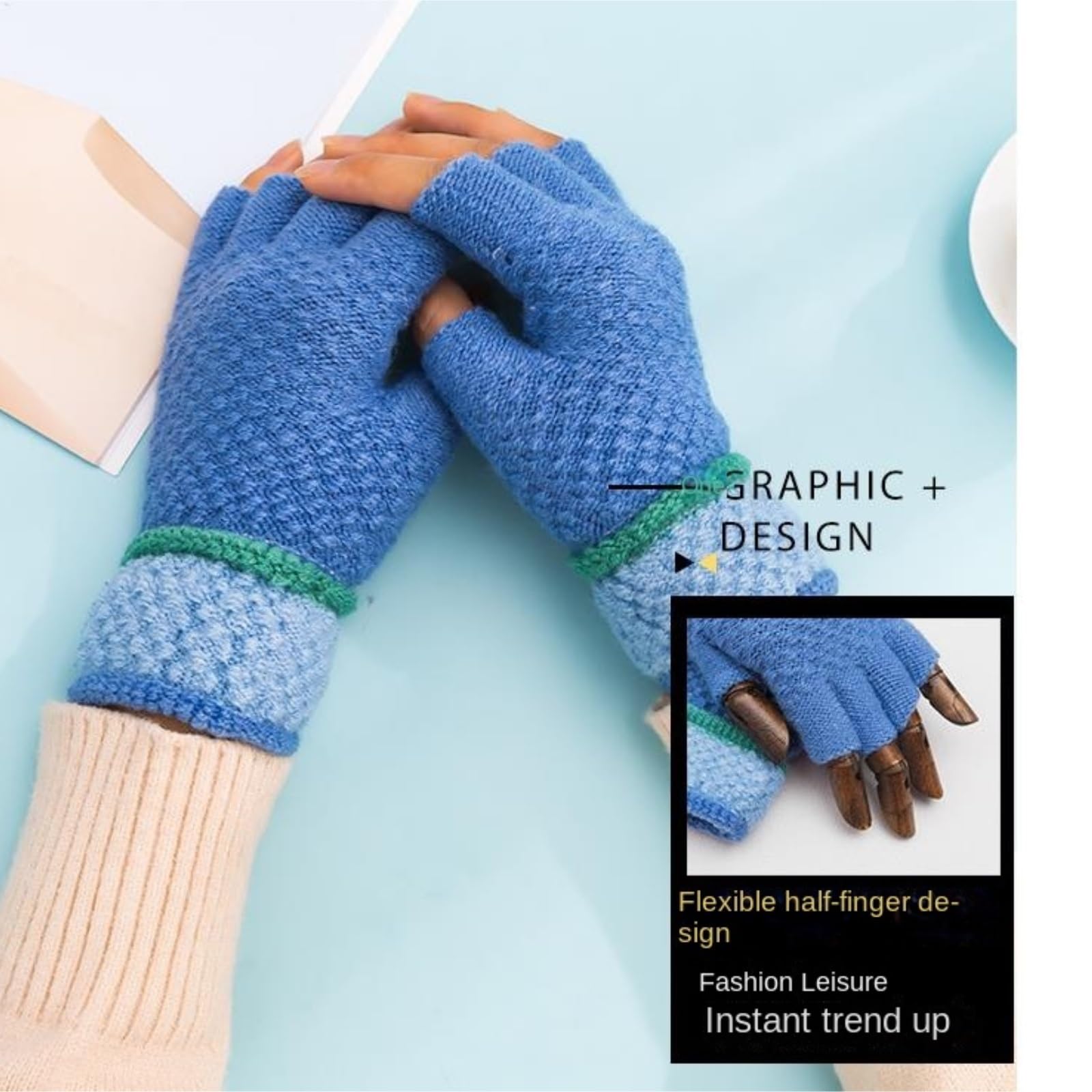 Guantes Running Guantes De Medio Dedo Con Fugas For Ciclismo For Mujer, Guantes Cálidos Sin Dedos De Terciopelo For Invierno Guantes Deporte Hombre