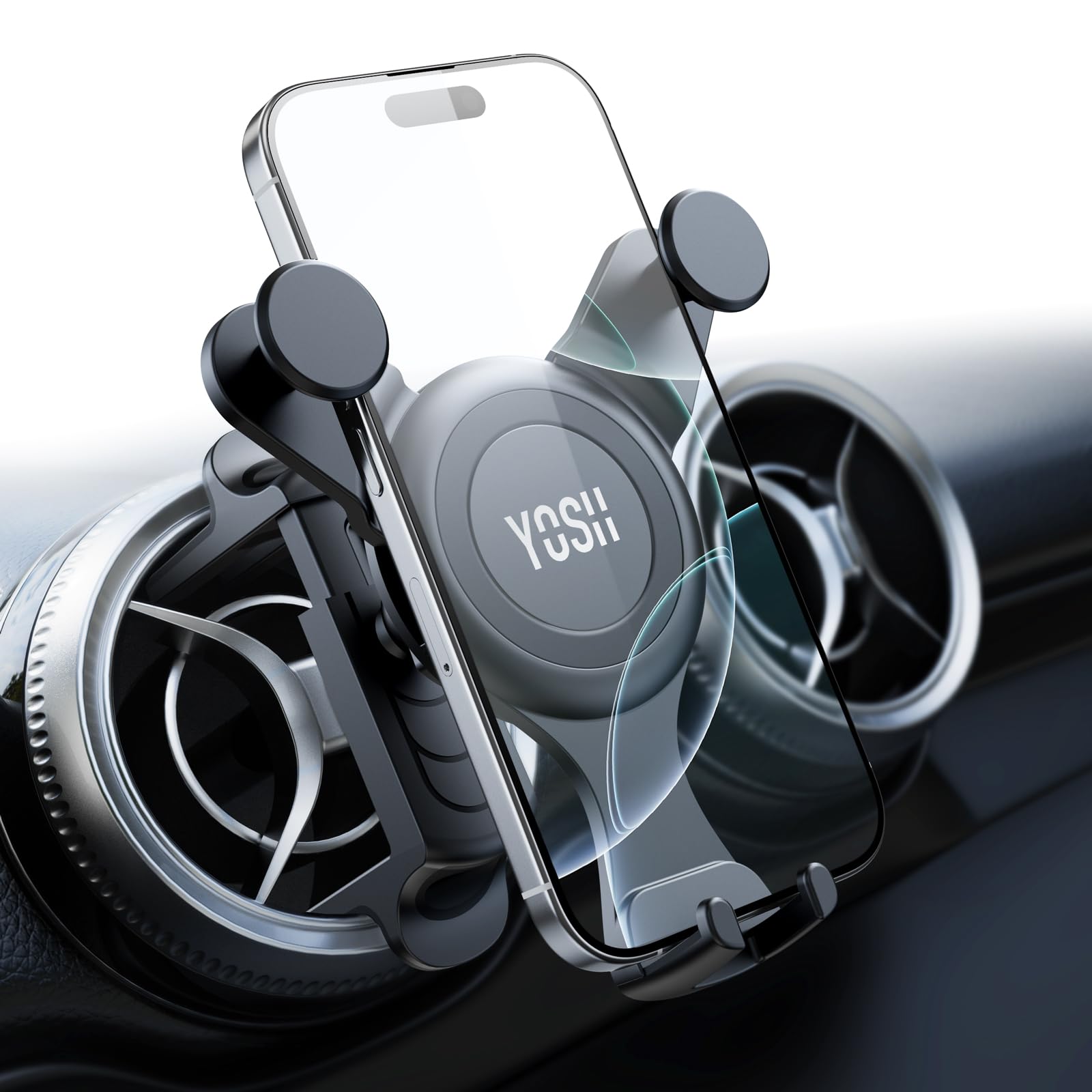 Photo 1 of YOSH Car Phone Holder Upgraded for Mercedes Benz A/C Class C300/200/260 A180/200, GLA/GLB/GLC, Spring Clip for Round/Circular Vent Cradle for iPhone Samsung, for Mercedes Benz Accessories