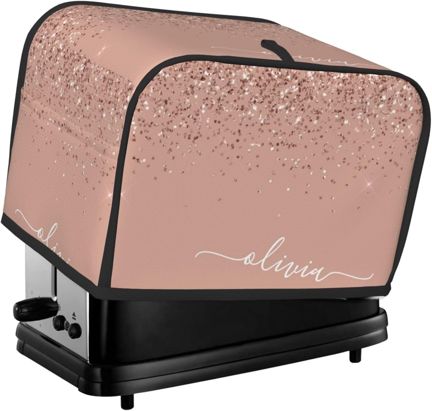 Blush Pink Rose Gold Glitter Toaster Cover with Pockets, Polyester Quilted 2 Slice Toaster Appliance Dust-proof for Kitchen Small Microwave Oven Appliance Dust and Fingerprint Protection Women Gift Blush Pink Rose Gold Glitter Toaster Cover with Pockets, Polyester Quilted 2 Slice Toaster Appliance Dust-proof for Kitchen Small Microwave Oven Appliance Dust and Fingerprint Protection Women Gift