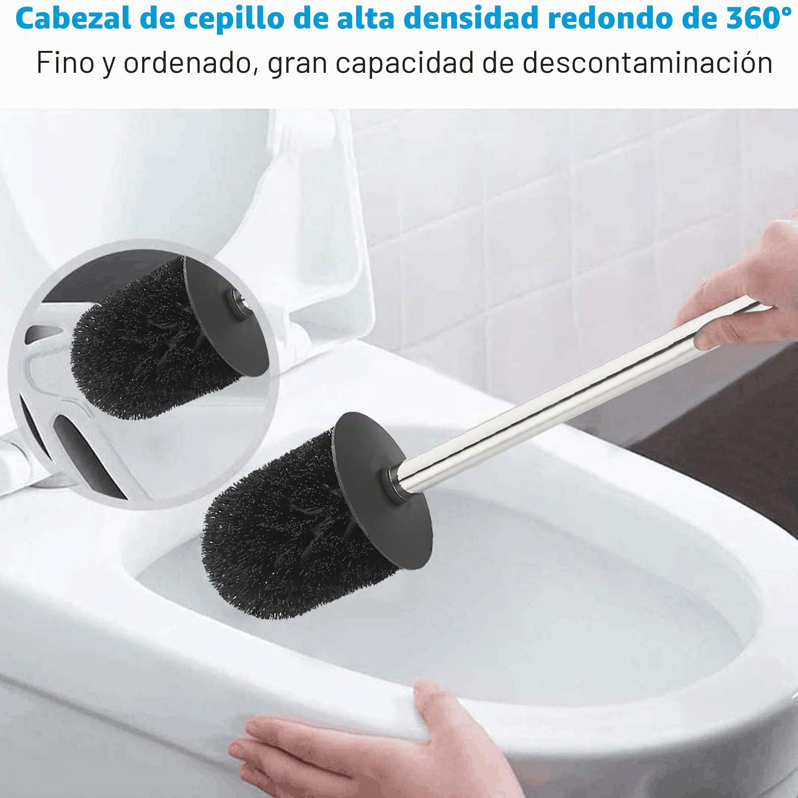 BGL Soporte Cuadrado para escobilla de Inodoro de Acero Inoxidable 304 (Cromo)