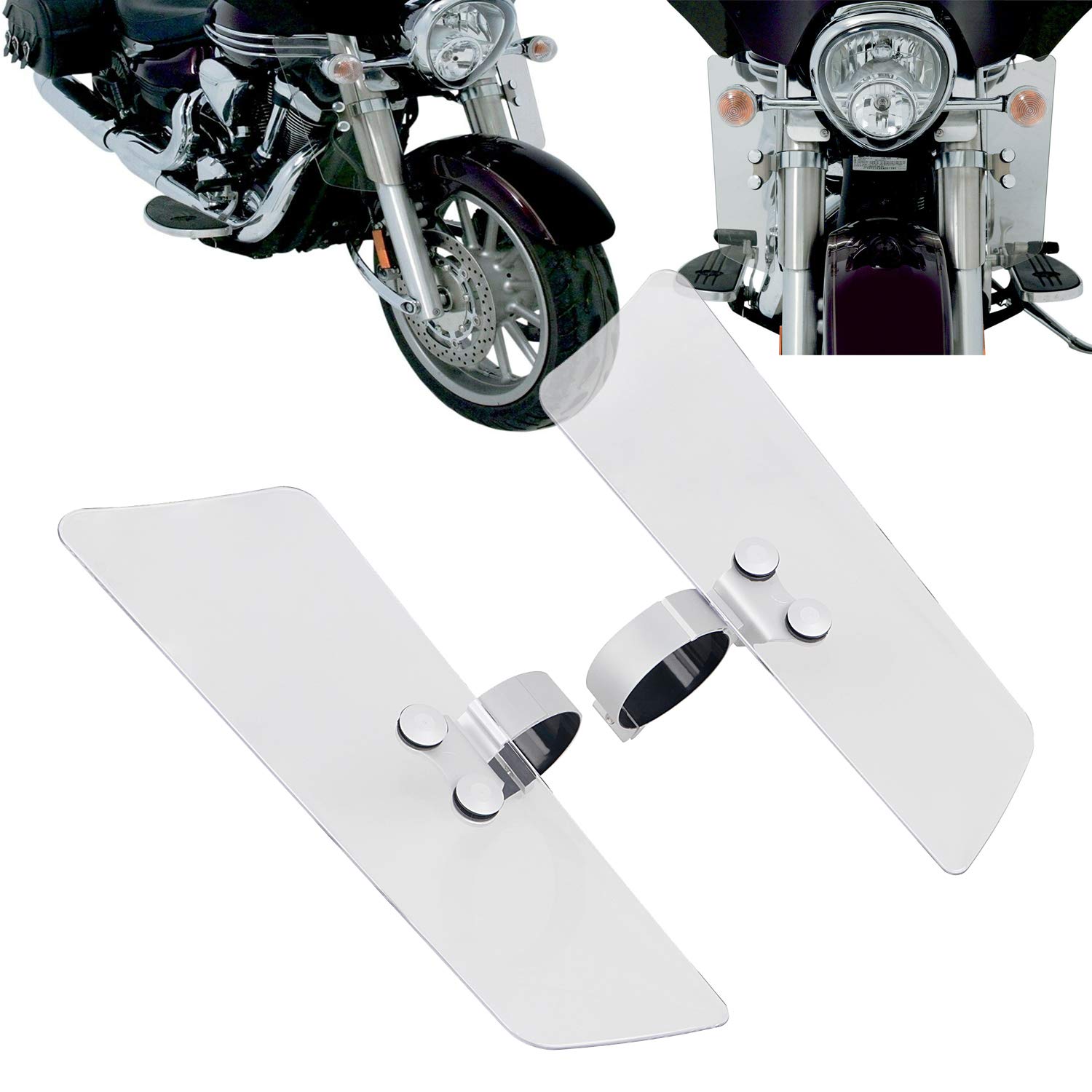 Bid4ze Clear Front Fork Wind Deflector Mount Hardware Kit