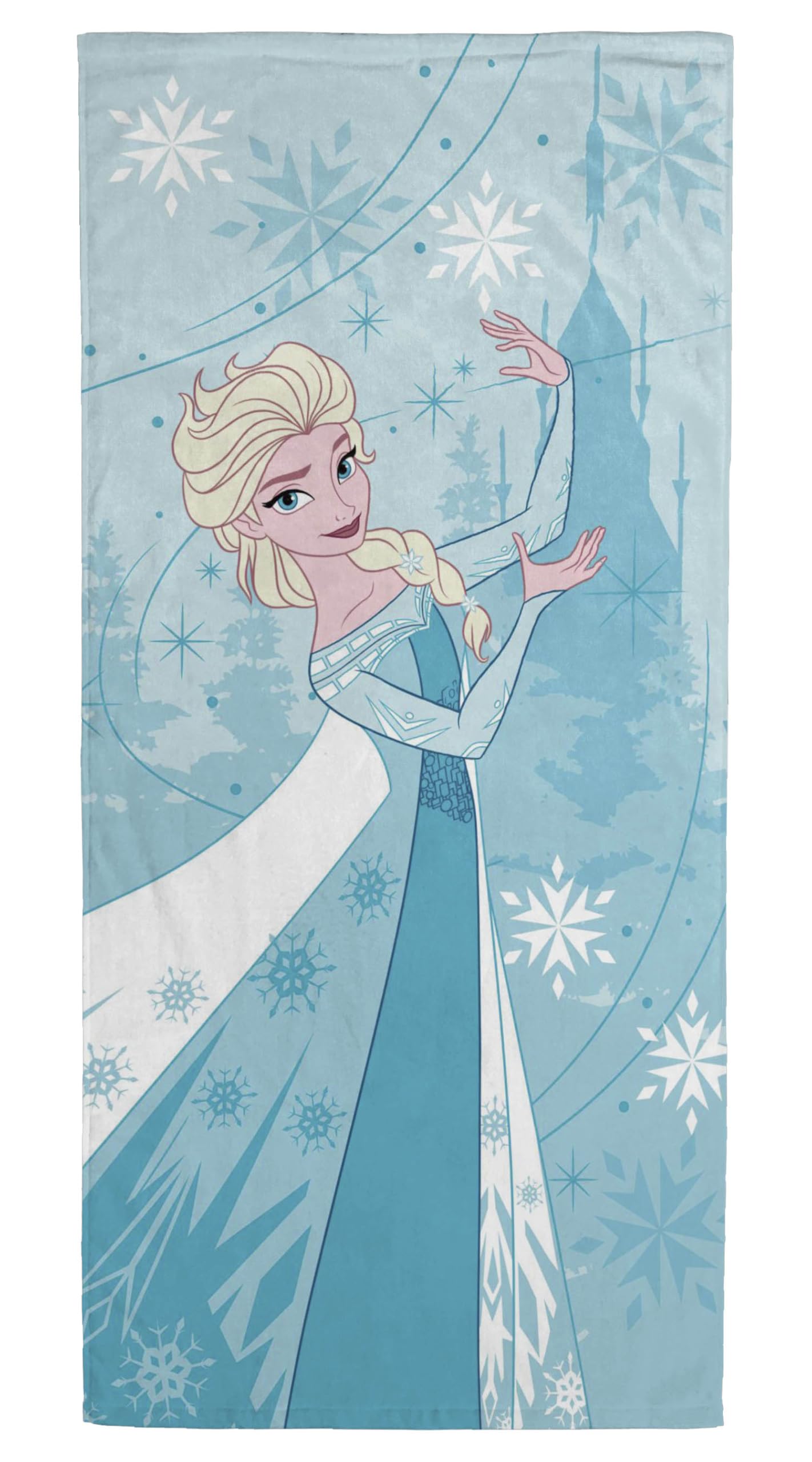 Jay Franco Kids Disney Frozen 100% Cotton Beach Towel - 71 x 147cm Super Soft Bath Towel, Pool & Travel, Official Licensed Product, Blue — image 1