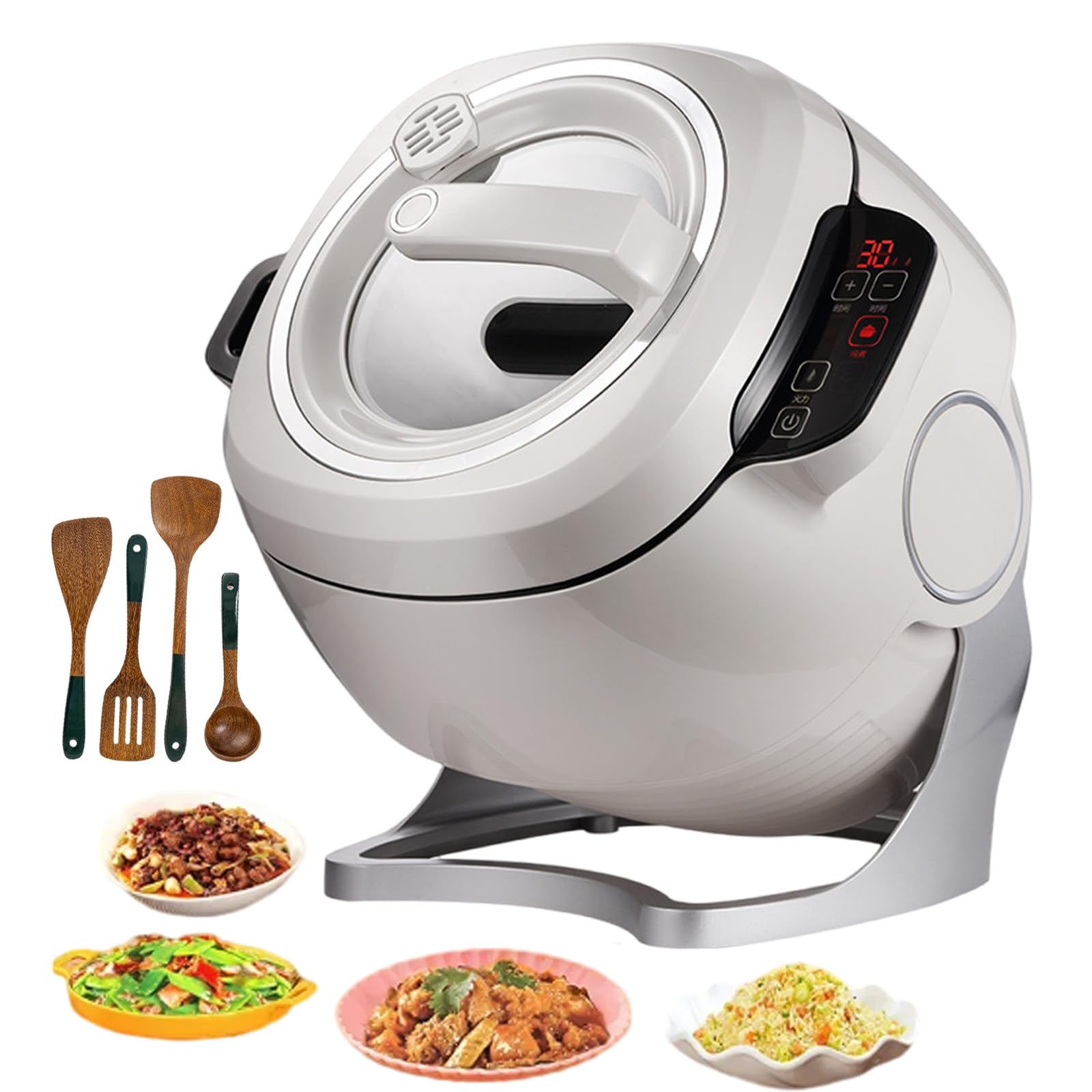 Procesador de alimentos automático con calentamiento de 360° para arroz y