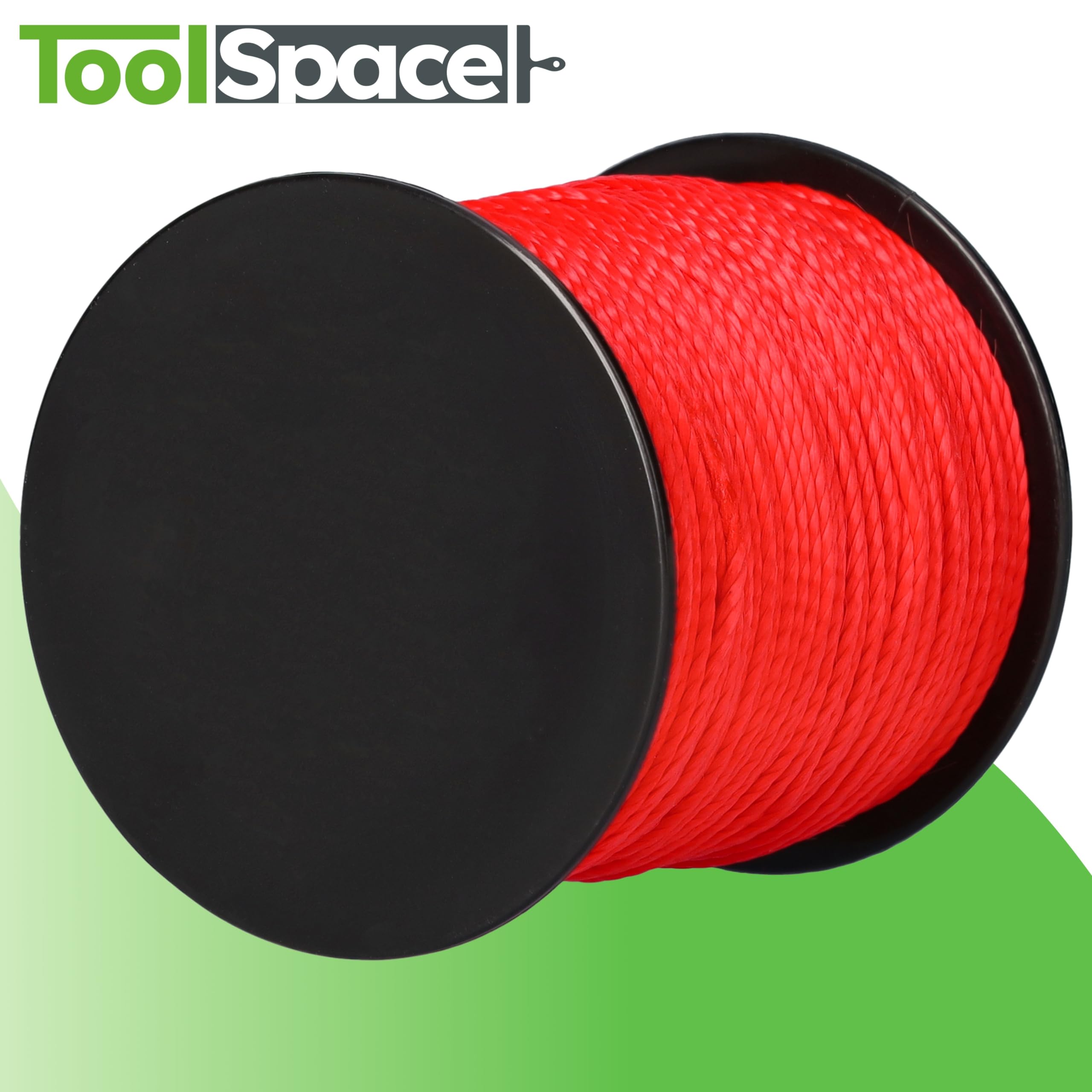 ToolSpace Maurerschnur Bauschnur - 100m x 1.6 mm - Rot - Polypropylen-Seide - Richtschnur - Lotschnur - Stärke Pflasterschnur - langlebig & reißfest - Maurerschnur für Wasserwaage