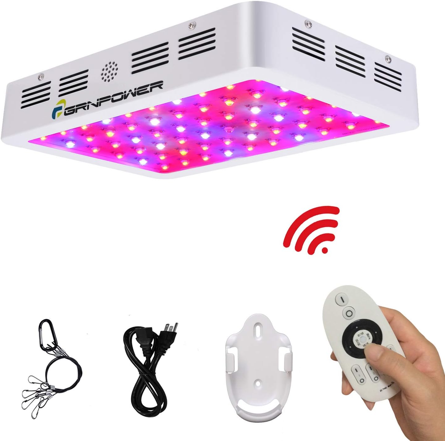 600W LED Grow Light-Remote Control and Timing-Full Spectrum Double Chips LED Plant Light for Vegetables and Flower,Indoor Plants,Greenhouses,Hydroponic …