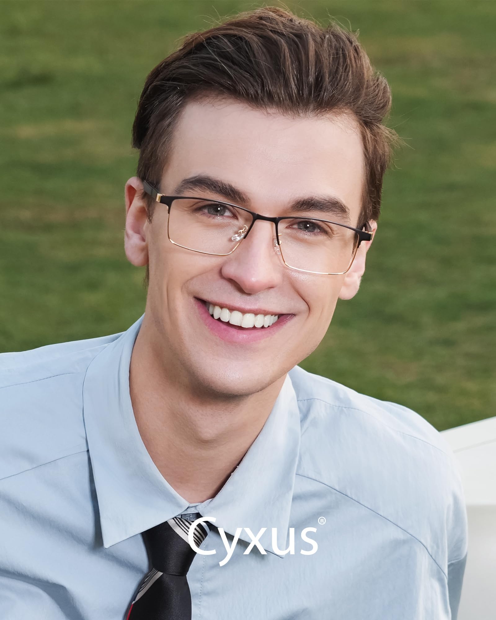 Cyxus Occhiali Luce Blu Uomo Donna Leggero Occhiali Da Computer Retrò Occhiali Anti Mal di Testa Affaticamento Degli Occhi 8146T62