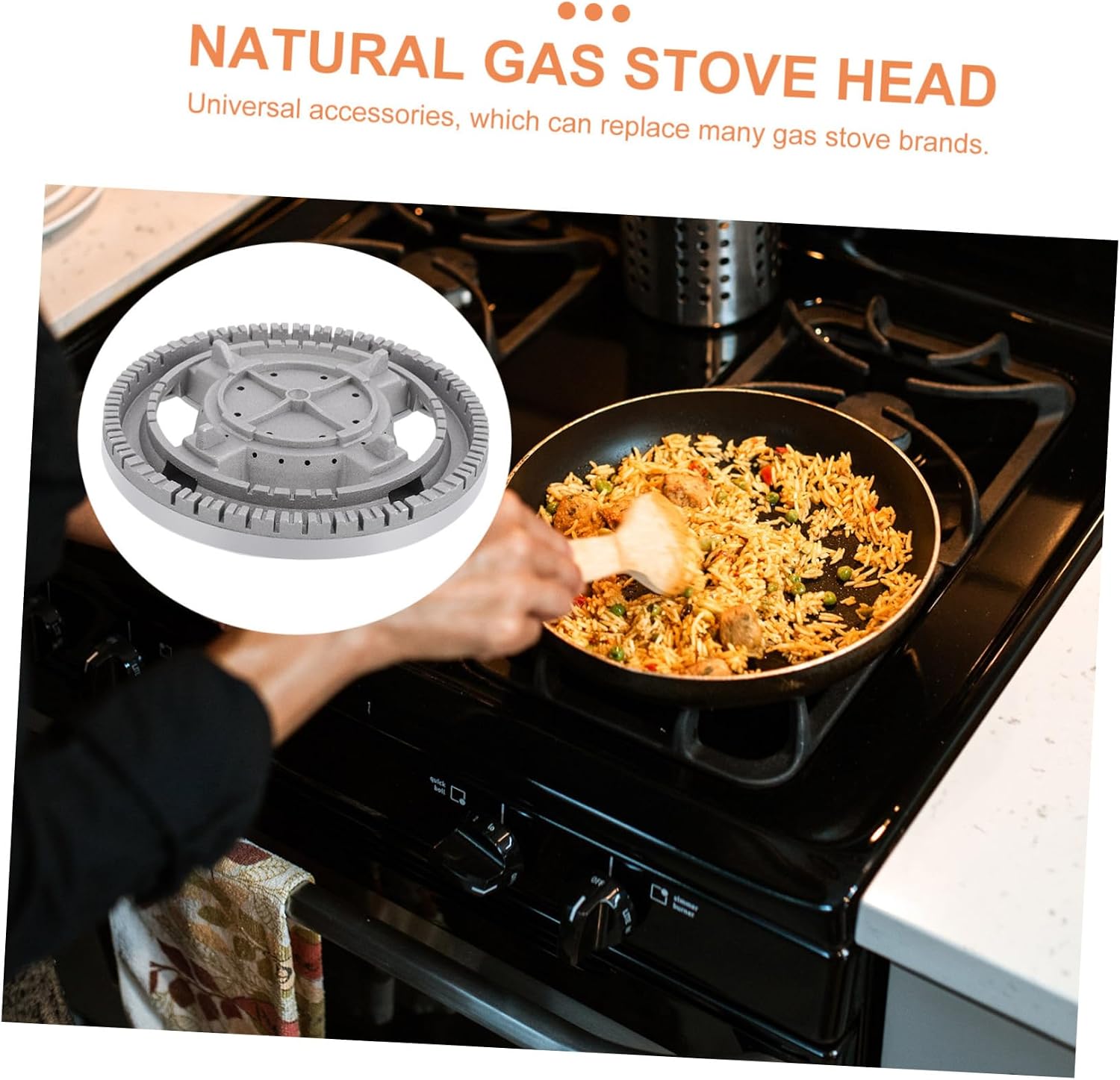 HOMSFOU Household Gas Burner Head Stove Accessories Gas Stove Burner Replacement Stove Parts Range Pan Holder