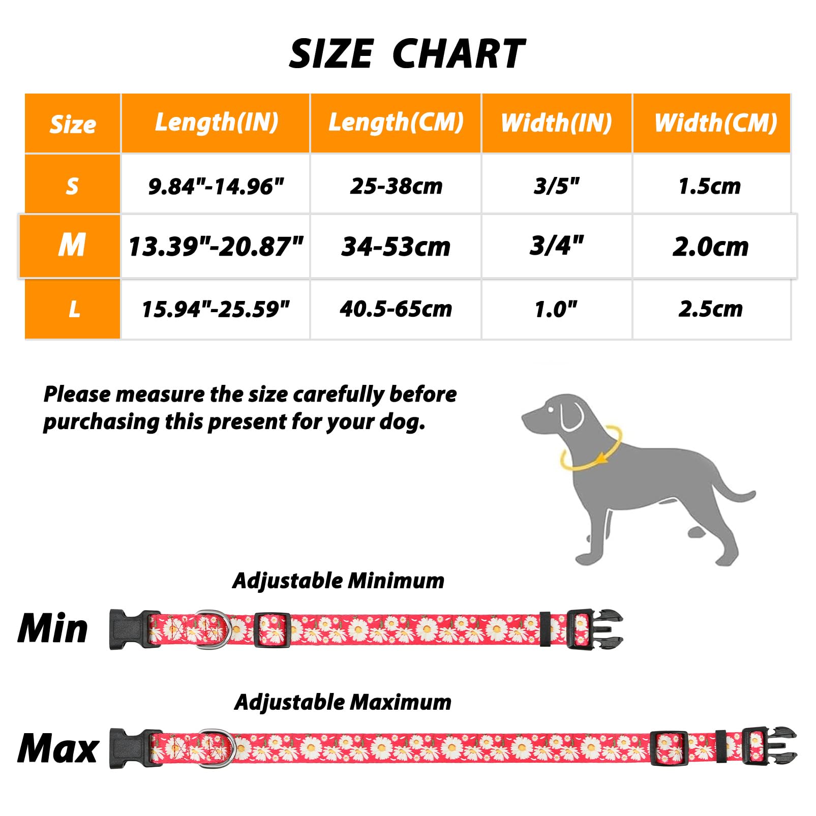 HEELE Dog Collar Medium Multi-Colour Patterned Soft Comfy Dog Pet Collars Easy Adjustable Collar for Small Medium Dogs Indoor Outdoor Activities - Image 2