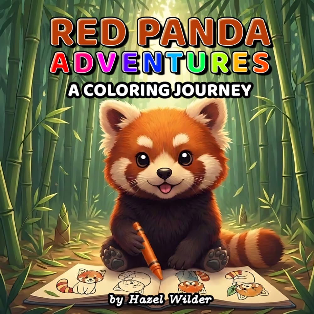 Red Panda Adventures: A Coloring Journey: Cute Red Panda Coloring Book for Kids, Teens, and Animal Lovers