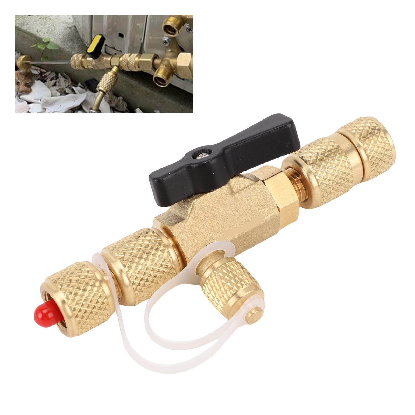 Strumento per la rimozione dei Nuclei delle valvole Interfaccia SAE 1/4" e 5/16" Installatore per la rimozione dei Nuclei delle valvole per Il R22 R410 R32 R22 600A 404