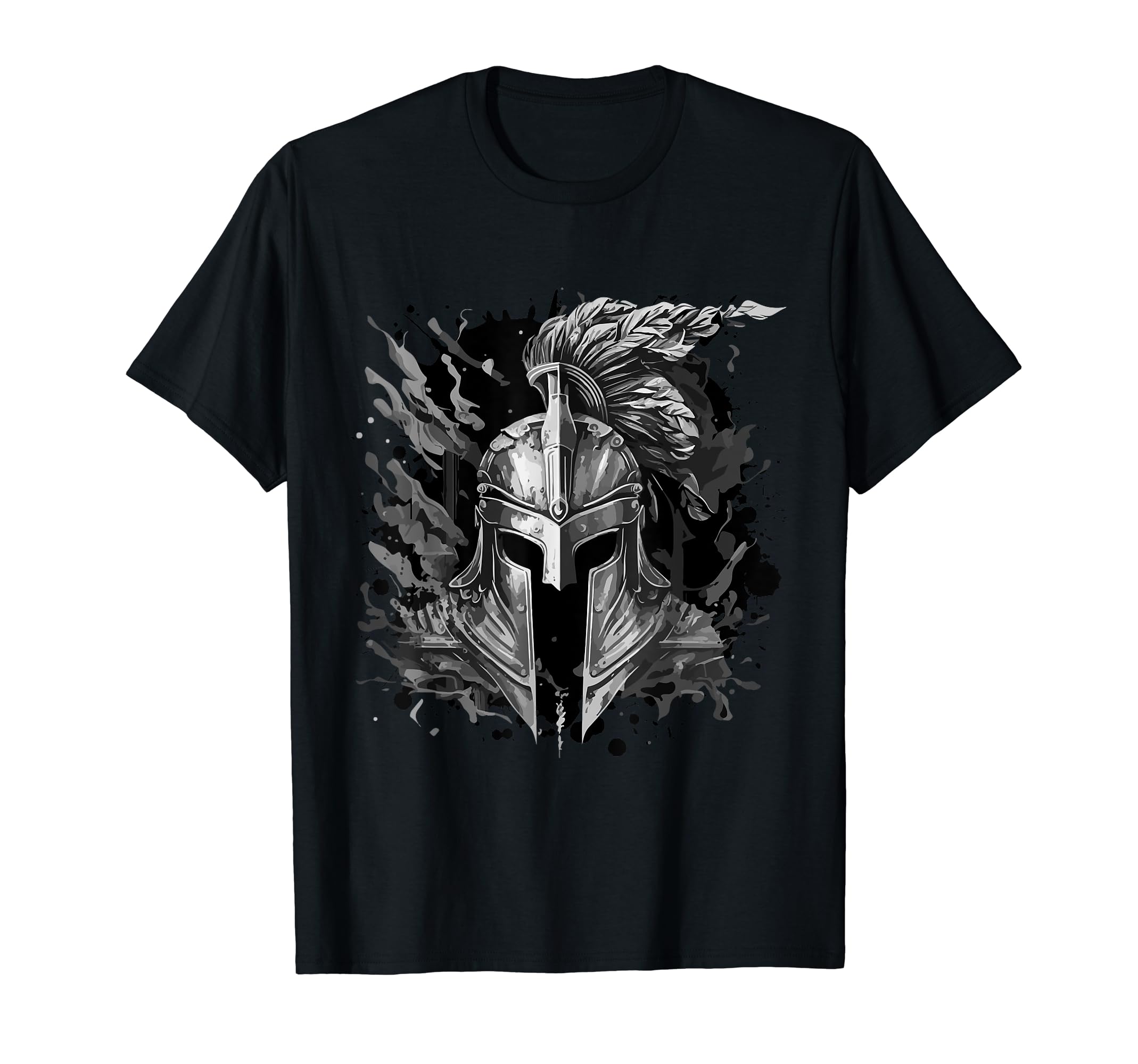 Ancient Fighters And MotivationSpartan Helmet | Sparta Mythology Gladiator T-Shirt