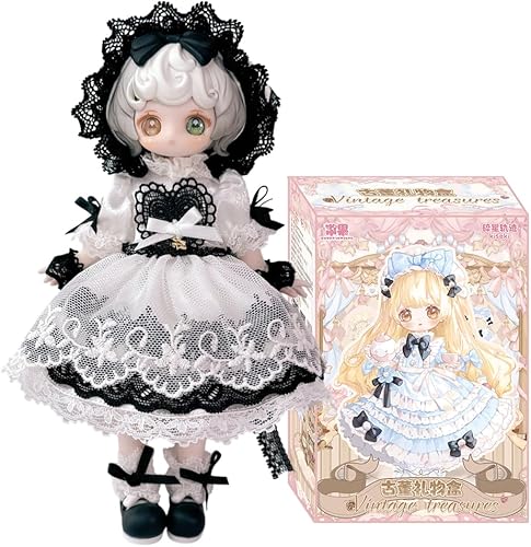 CALEMBOU BJD - Caja ciega de la serie Treasures Vintage de 5.9 in, muñeca articulada de bola, linda muñeca de vestir con articulaciones, colección