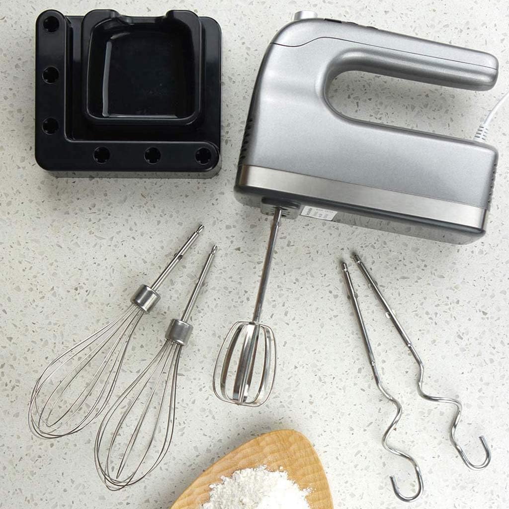 Portable Electric Egg Beater 400 Watt Hand Mixer 9 Speed Electric Hand Mixer with Portable Turbine Kitchen Mixer and Dough Hook, Easy To Use