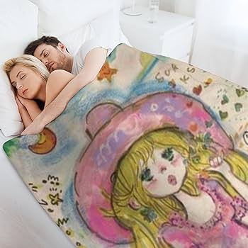 Amazon｜水森亜土 (14) エアコンブランケット ブランケット お昼寝