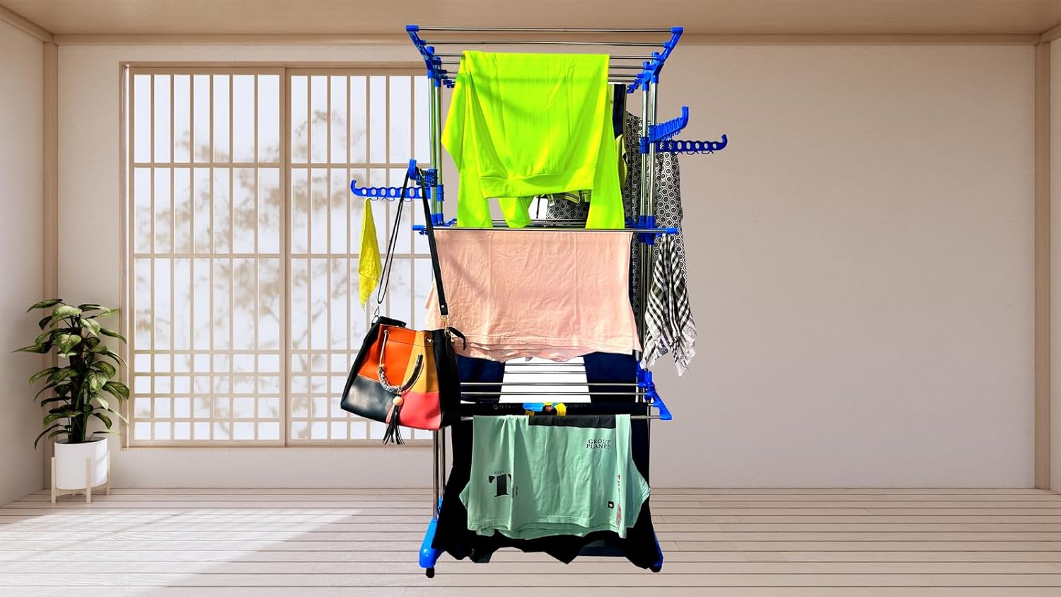 New SHAINY Pure Stainless Steel Clothes Dryer Stand Amazon.in Home