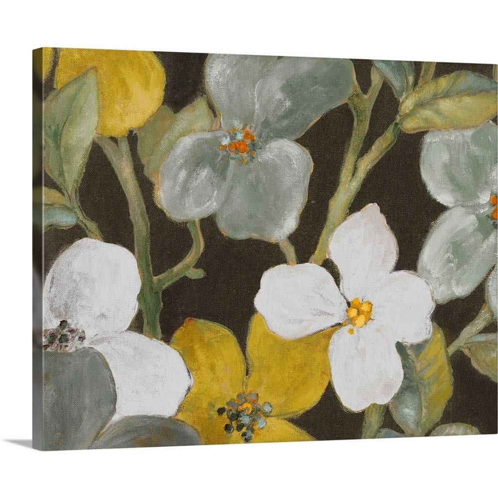 GREATBIGCANVAS Garden Party in Gray I Canvas Wall Art Print, 30"x24"x1.5"