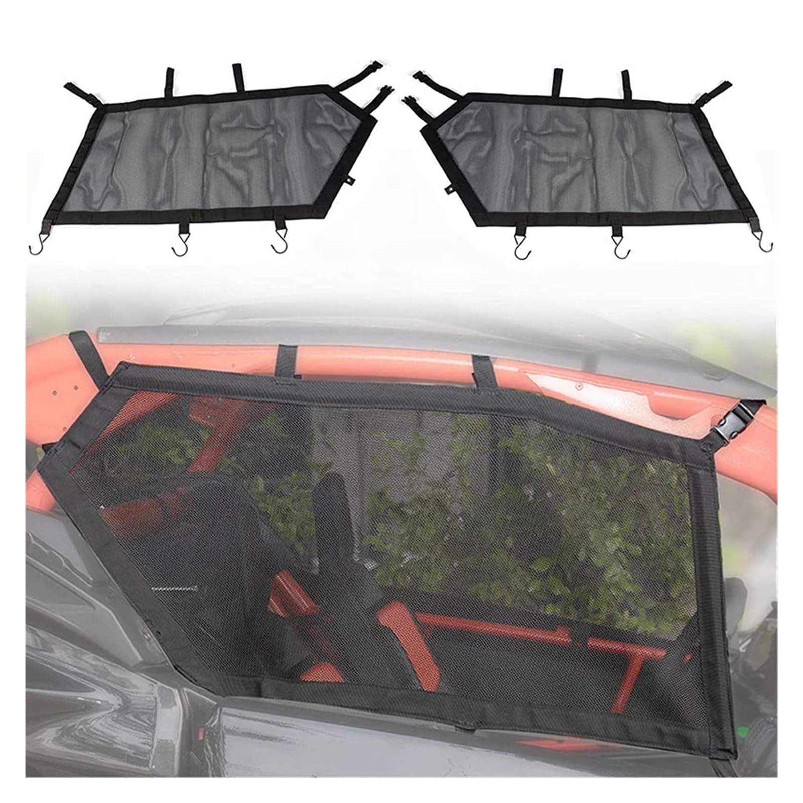 Red for Ventana Derecha e Izquierda UTV Compatible con Can-Am Maverick X3 2017-2021, protección for Sombra de Ventana, Jaula antivuelco, Malla for Puerta, prevención de arañazos