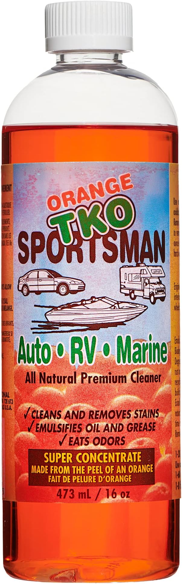 Orange TKO Sportsman Organic Super Concentrated Cleaner