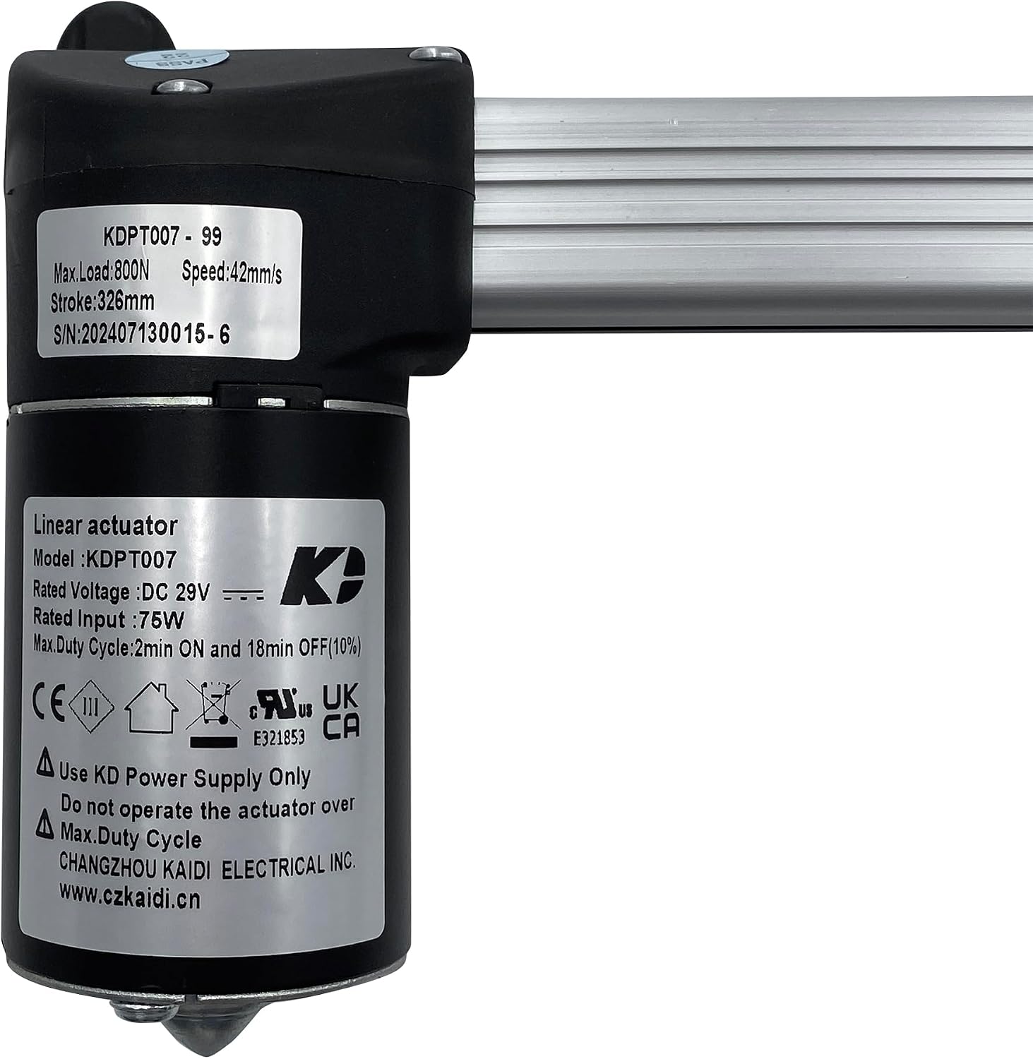 Linear Actuator Kaidi Model KDPT007-99 Replacing KDPT007-99-1 and KDPT007-113 Power Recliner Lift Chairs Motor Replacement