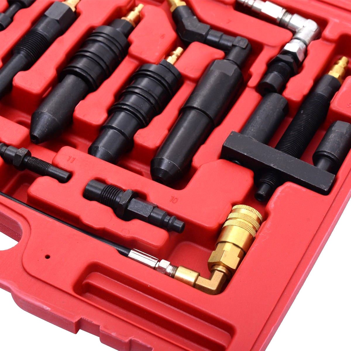 Blасk Frіdау 🔥 Goplus 16 Pcs Diesel Engine Compression Gauge Tester Cylinder Pressure Test Set Kit for Auto Tractor Semi with Case 🛒 Flаѕh Sаlе Goplus 16 Pcs Diesel Engine Compression Gauge Tester Cylinder Pressure Test Set Kit for Auto Tractor Semi with Case