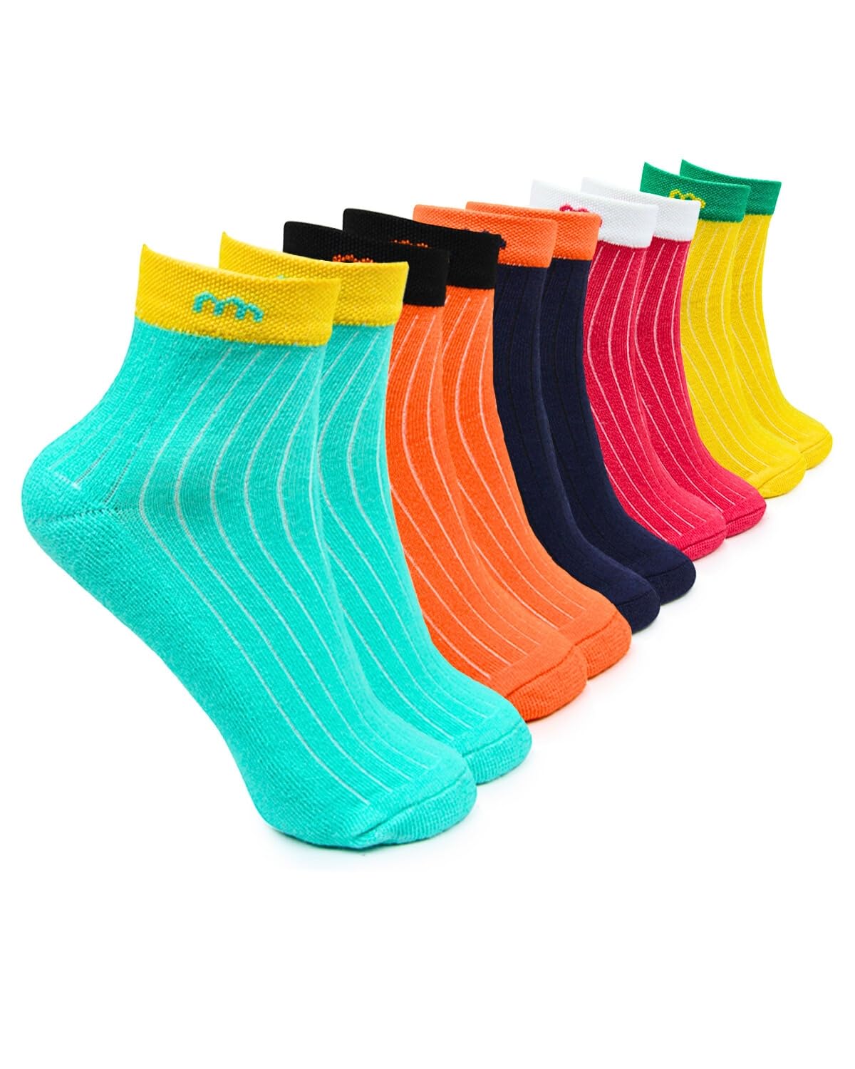 Neska Moda Boys & Girls Pack Of 5 Pair Terry Cotton Socks (Yellow,Pink,Orange,Mint,Navy)-SK1208 - Review, Price and Buying Guide