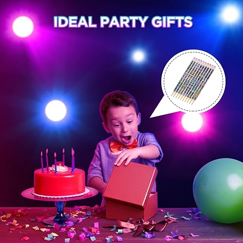 Miniatura 6 de 40 lápices brillantes coloridos de madera neón para niños recuerdos de fiesta de neón lápices divertidos que brillan en la oscuridad lápices de