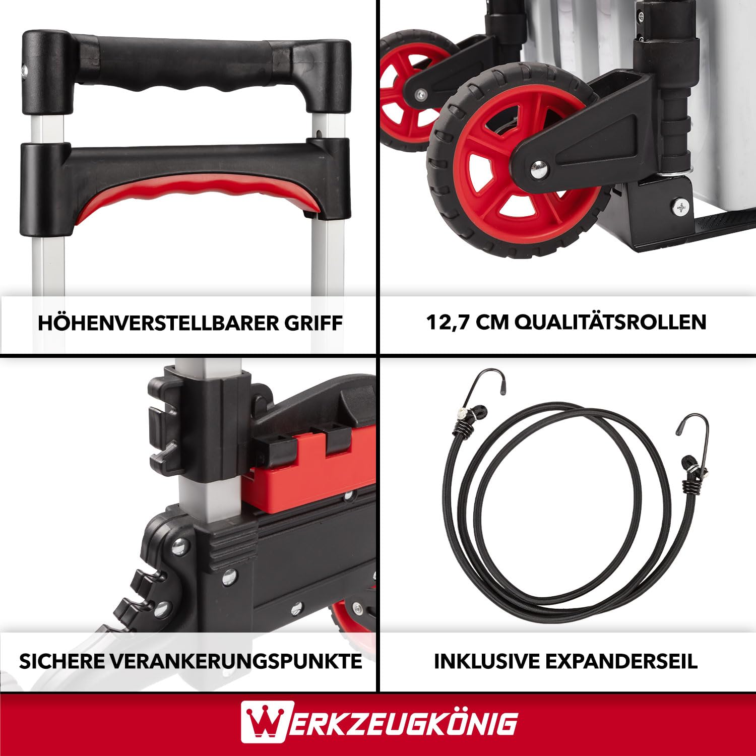 Sackkarre mit Getränkekisten-Halter - 70kg Tragkraft klappbar