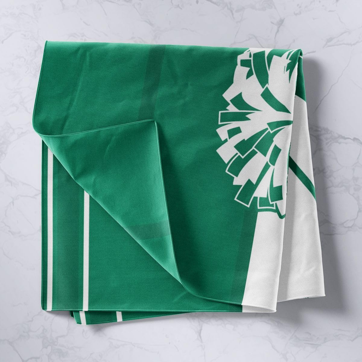 Feelyou Cheer Tapestry Cheerleader Wall Art for Living Room Bedroom Sport Cheerleading Team Wall Hanging Blanket Green White Home Decor Large 59 X82 image 2