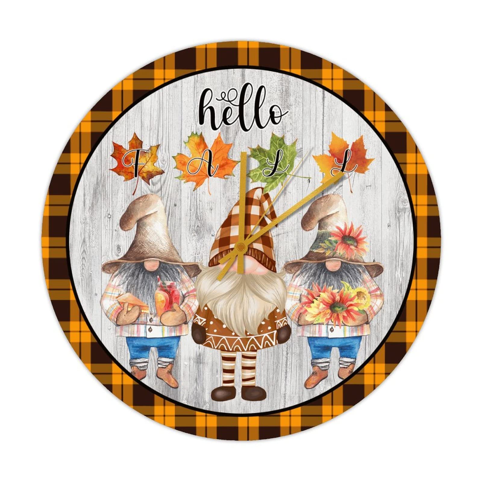 Horloge murale citrouille en bois, le cadeau idéal pour célébrer l'automne