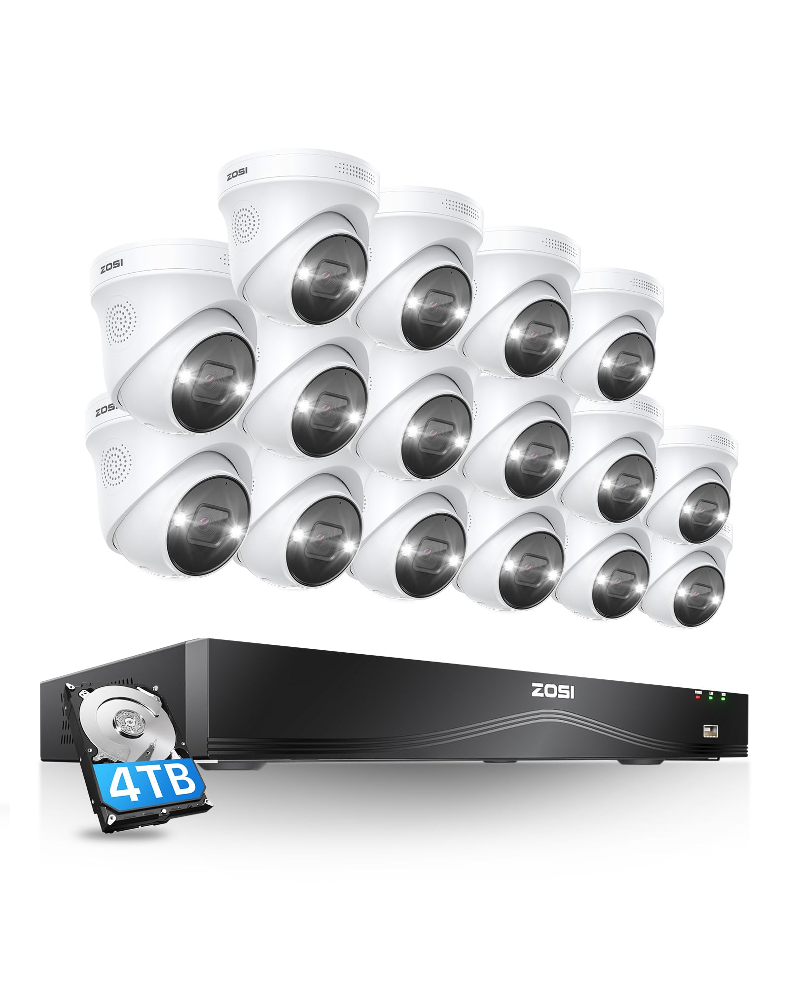 Amazon.com : ZOSI 4K 16CH PoE Security Camera System Outdoor with