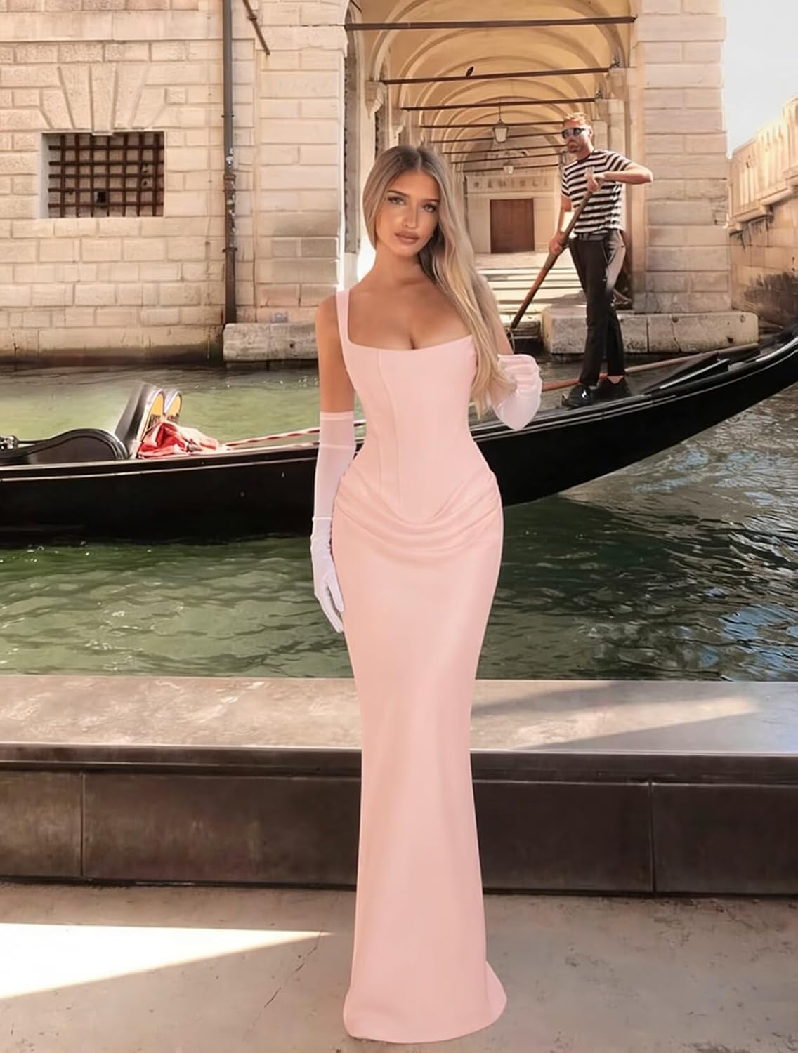 Women's Sexy Satin Prom Dresses 2026 Mermaid Corset Long Spaghetti Straps Cocktail Party Dress - Image 2