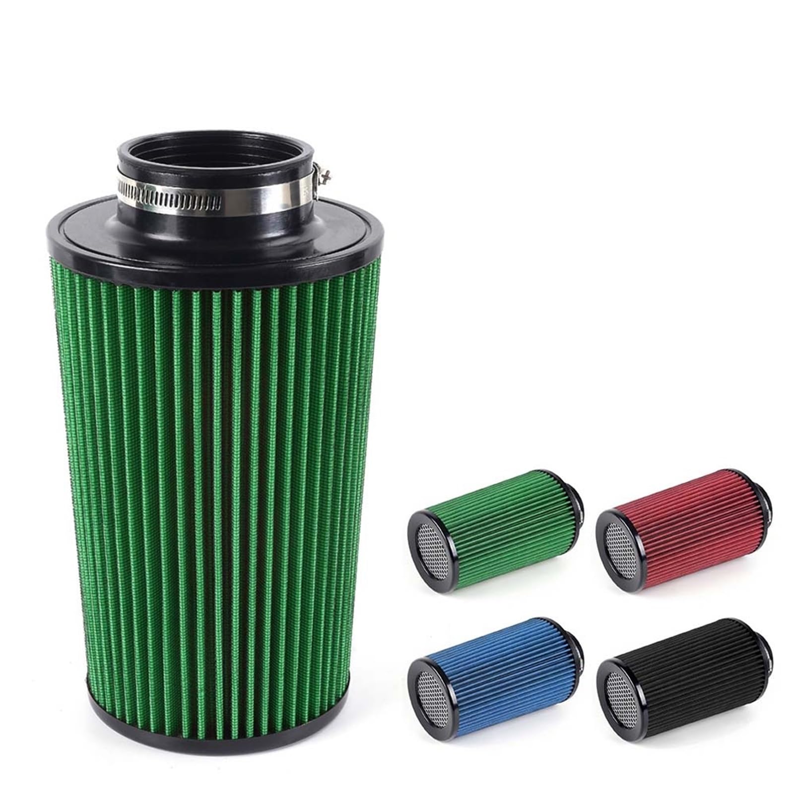 Wysokowydajny stożkowy filtr wlotu zimnego powietrza - zmywalny filtr powietrza zapewniający większą wydajność silnika, 1 szt.(Blue)