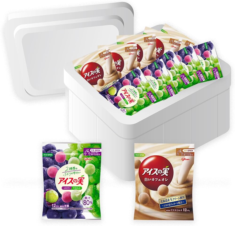 Amazon.co.jp: [冷凍] アイスの実 詰め合わせ 2種×各6個 江崎グリコ