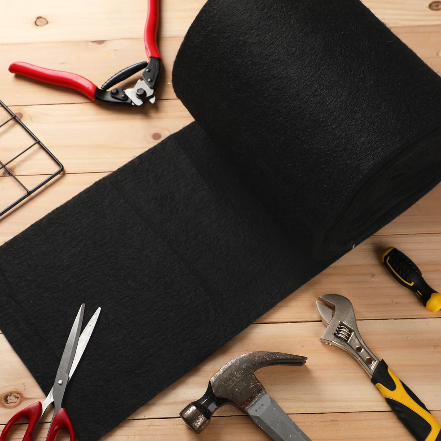 Pangda 49.2 FT Roof Ridge Vent Mesh Filter Roll 9.8" W Activated Carbon Roof Vent Filter for Attic Ventilation Black Metal Backed Ridge Guard