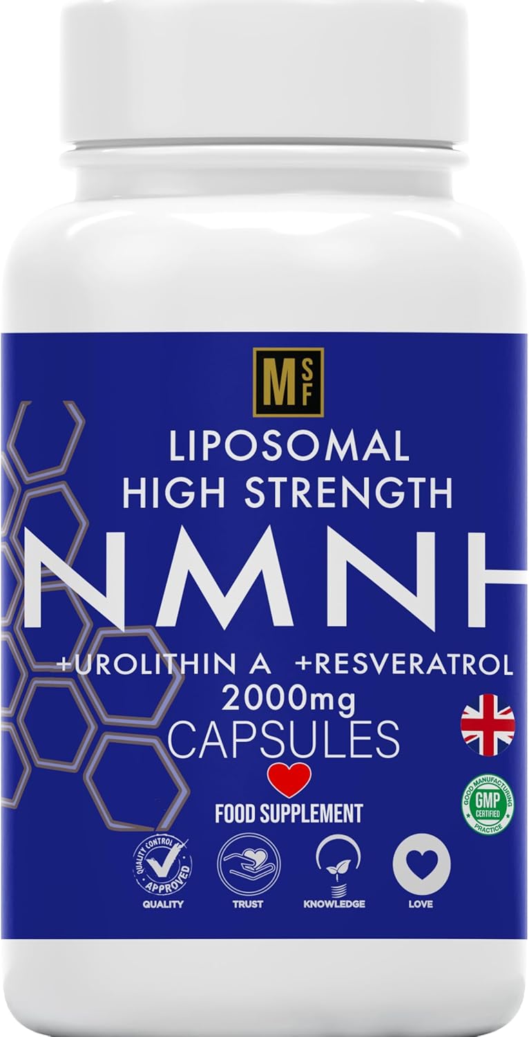 NMNH | 120 NAD+ Capsules | 1-A-Day Tablet 4 Months Supply | NAD with Trans-Resveratrol & Urolithin A | Anti Ageing Liposomal Max Absorption | Vegan | No Fillers | UK Company