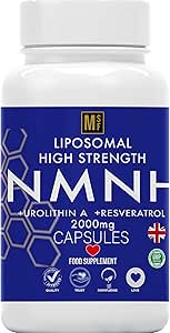NMNH | 120 NAD+ Capsules | 1-A-Day Tablet 4 Months Supply | NAD with Trans-Resveratrol & Urolithin A | Anti Ageing Liposomal Max Absorption | Vegan | No Fillers | UK Company