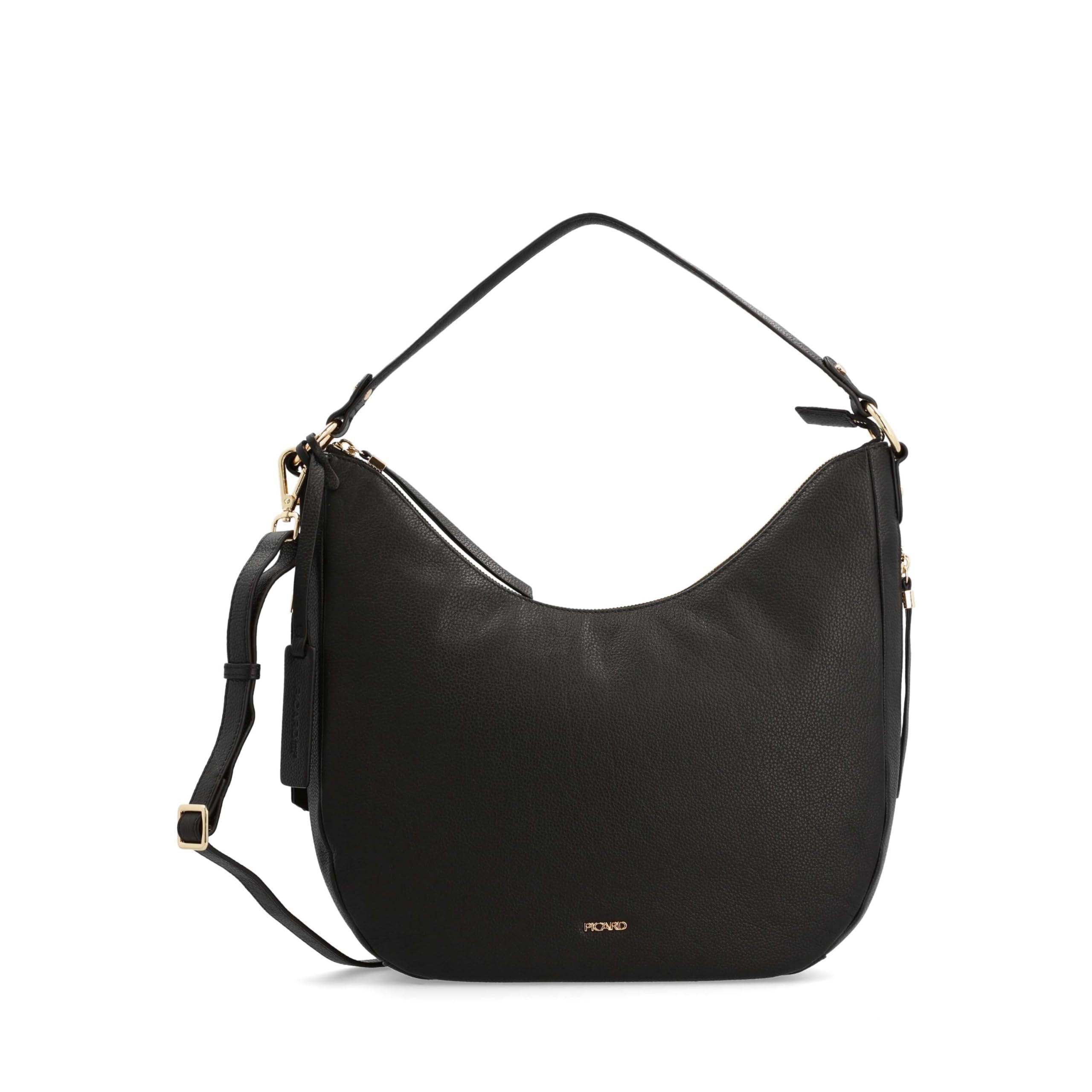 Picard Java Women's Bag Made of Real Leather Medium with Zip Bag Everyday, black, Standart