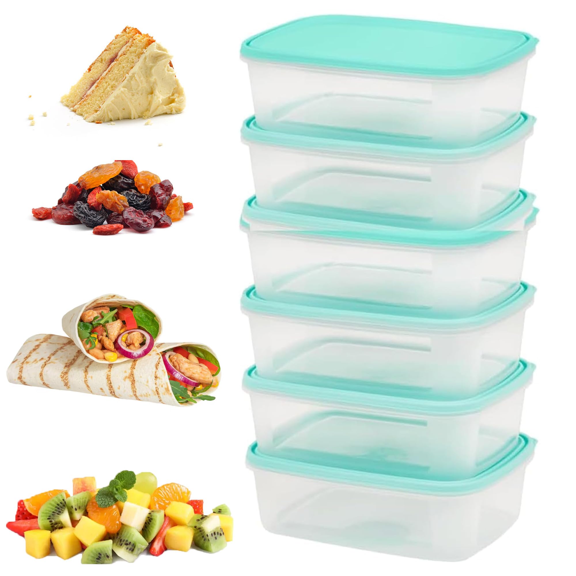 STAR SUPPLIES 1L Clear Plastic Food Containers Freezer, Microwave & Dishwasher Safe Complete With Airtight Lids (12 Containers With Lids)