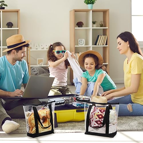 Miniatura 6 de Juego de 24 bolsas transparentes de PVC con cierre de cremallera con bolsa transparente impermeable para cosméticos para viajes y trabajo