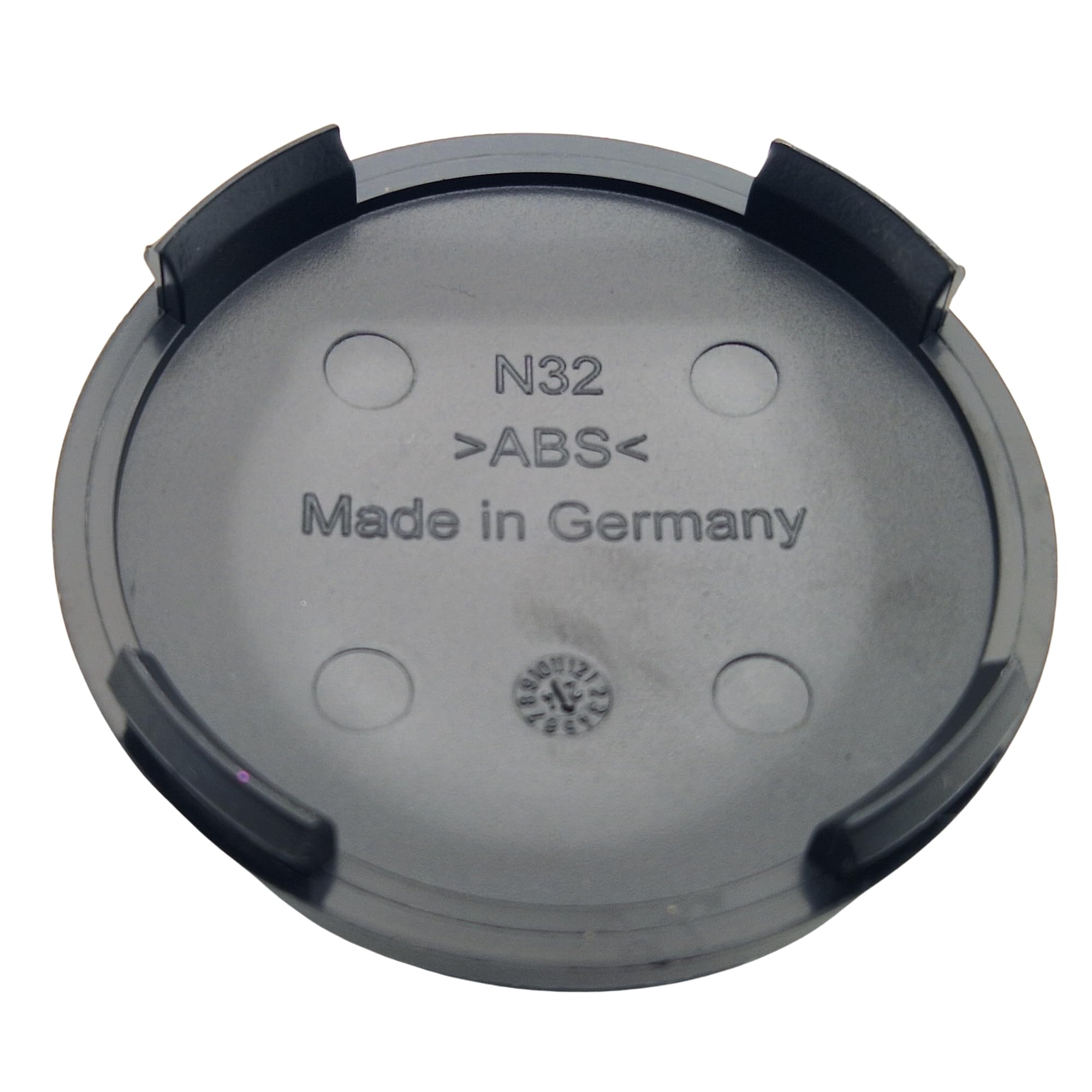 Alutec Lot de 4 cache-moyeux 64 mm noir brillant (N32) avec logo argenté (ALA) – Couvercle de jante d'origine