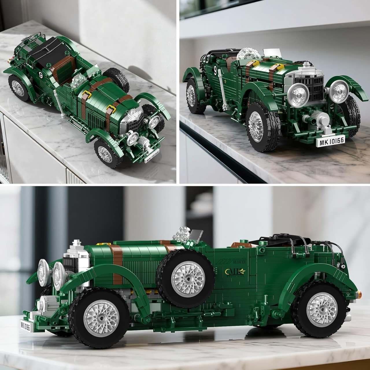 Mould King 10166 Tecnico - Set di Costruzione Vintage Soffiatore-Auto Sportiva, MOC - Set di Mattoncini da Costruzione per Auto Retrò Classiche, Set di Auto da Collezione per Adulti e Adolescenti dai