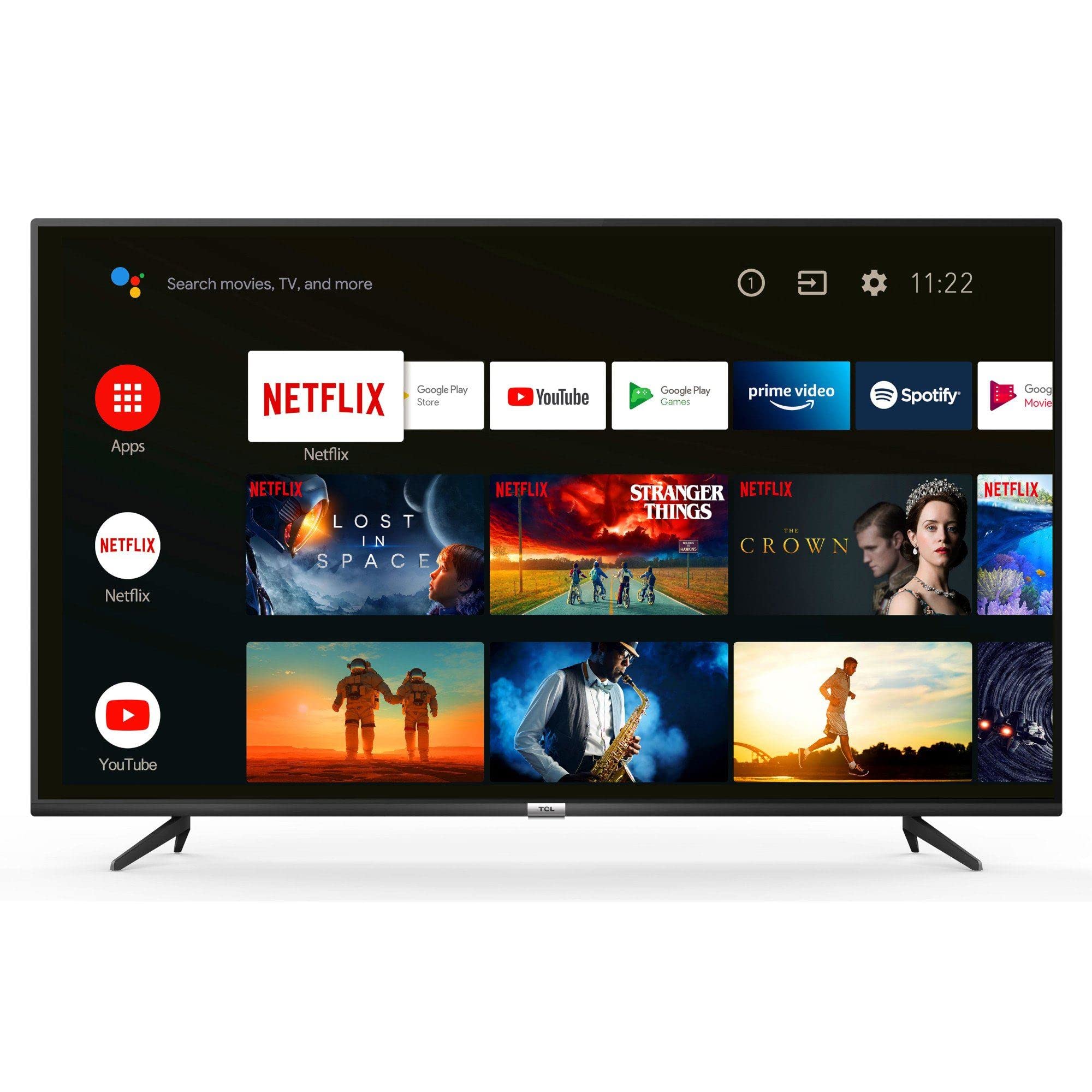 TCL 43P615K 43 Inch 4K Ultra HD Smart Android TV with Freeview