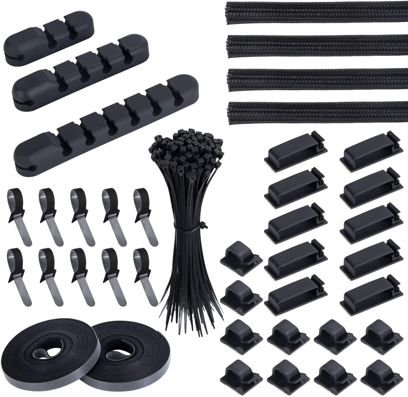 100 Clips Adhésifs Pour Câbles - Organisateur Fils Blanc Pour Bureau Et Maison