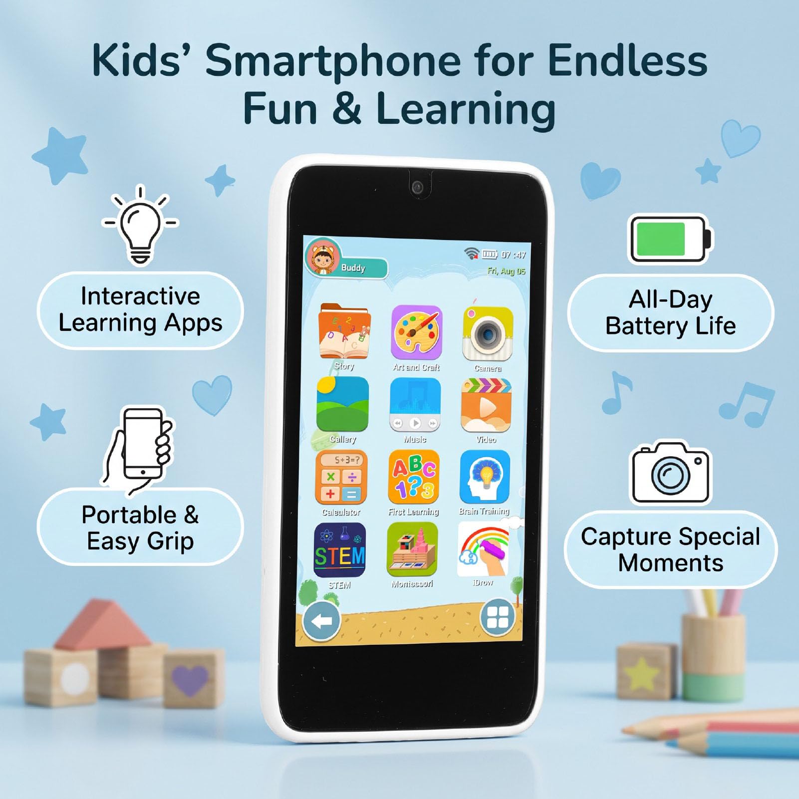 XUMIUZIY Giocattolo per Smartphone per Bambini, Telefono Cellulare